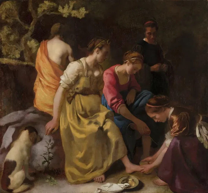 Framed Print : Diana and her Nymphs. Creator: Jan Vermeer Framed Print : Diana and her Nymphs. Creator: Jan Vermeer