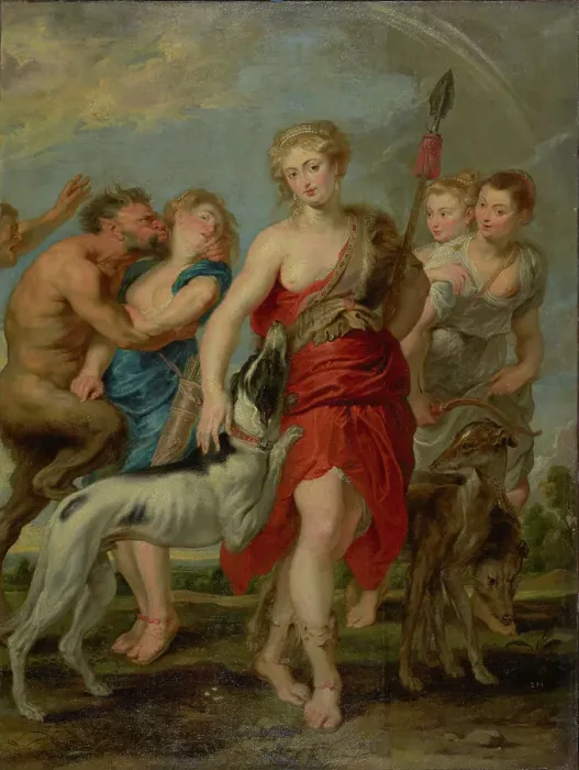 Framed Print : Diana and Her Nymphs on the Hunt, 1627-1628. Creator: Workshop of Peter Paul Rubens Framed Print : Diana and Her Nymphs on the Hunt, 1627-1628. Creator: Workshop of Peter Paul Rubens