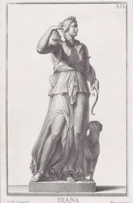 Framed Print : Diana, Plate XIX (19). From Museum Florentinum Framed Print : Diana, Plate XIX (19). From Museum Florentinum