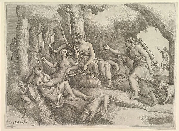 Diana Resting with Nymphs. Creator: Battista Franco Veneziano