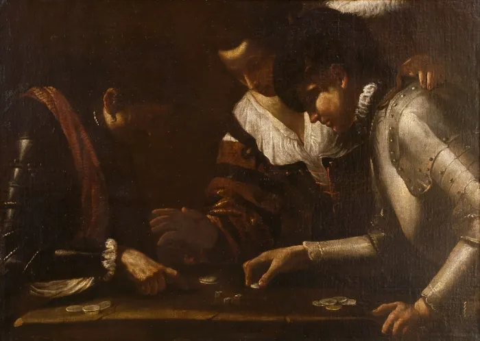 Framed Print : Dice Players, c1635. Creator: Mattia Preti Framed Print : Dice Players, c1635. Creator: Mattia Preti