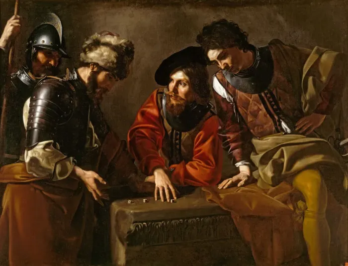 Framed Print : Dice Players, ca 1624 Framed Print : Dice Players, ca 1624