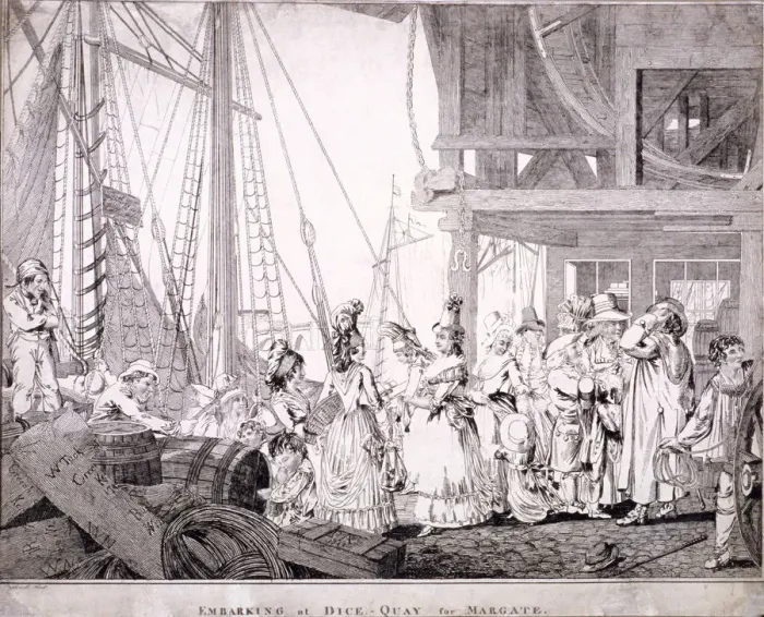 Framed Print : Dice Quay, Lower Thames Street, London, 1788. Artist: Charles Ansell Framed Print : Dice Quay, Lower Thames Street, London, 1788. Artist: Charles Ansell