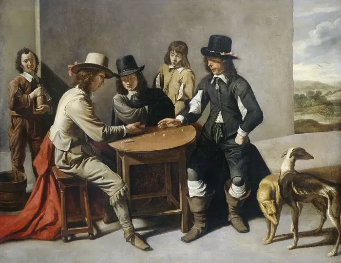 Framed Print : The Dice Shooters, 1630-1680. Creator: Unknown Framed Print : The Dice Shooters, 1630-1680. Creator: Unknown