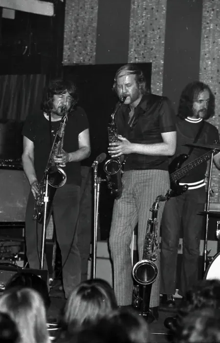 Framed Print : Dick Morrisey, Dave Quincy and Jim Richardson, If, Marquee Club, Soho, London, 1971. Creator: Brian O'Connor Framed Print : Dick Morrisey, Dave Quincy and Jim Richardson, If, Marquee Club, Soho, London, 1971. Creator: Brian O'Connor