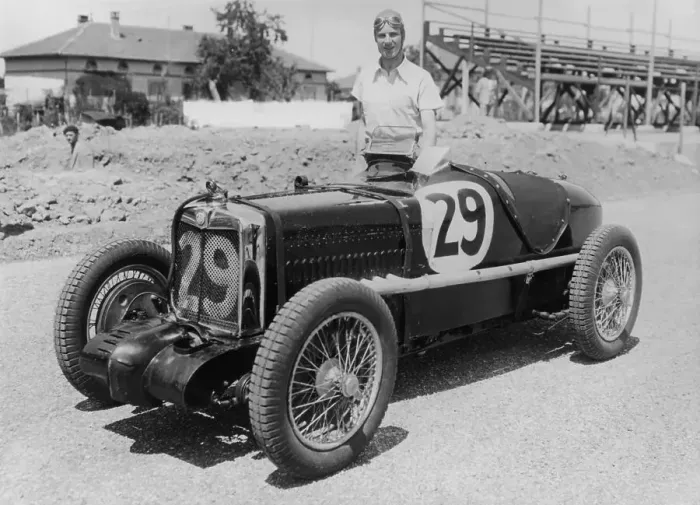 Framed Print : Dick Seaman with his MG K3 Magnette, 1934 Framed Print : Dick Seaman with his MG K3 Magnette, 1934