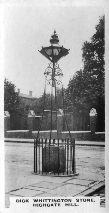 Framed Print : Dick Whittington Stone, Highgate Hill, London, c1920s Framed Print : Dick Whittington Stone, Highgate Hill, London, c1920s