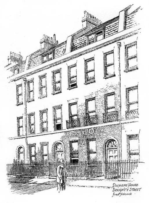 Framed Print : Dickens house, 48 Doughty Street, London, 1912. Artist: Frederick Adcock Framed Print : Dickens house, 48 Doughty Street, London, 1912. Artist: Frederick Adcock