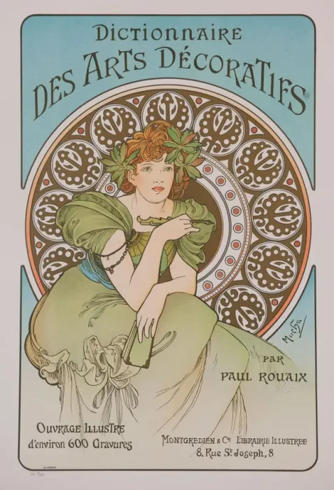 Framed Print : Dictionnaire des Arts Decoratifs, 1902. Creator: Mucha, Alfons Marie (1860-1939) Framed Print : Dictionnaire des Arts Decoratifs, 1902. Creator: Mucha, Alfons Marie (1860-1939)