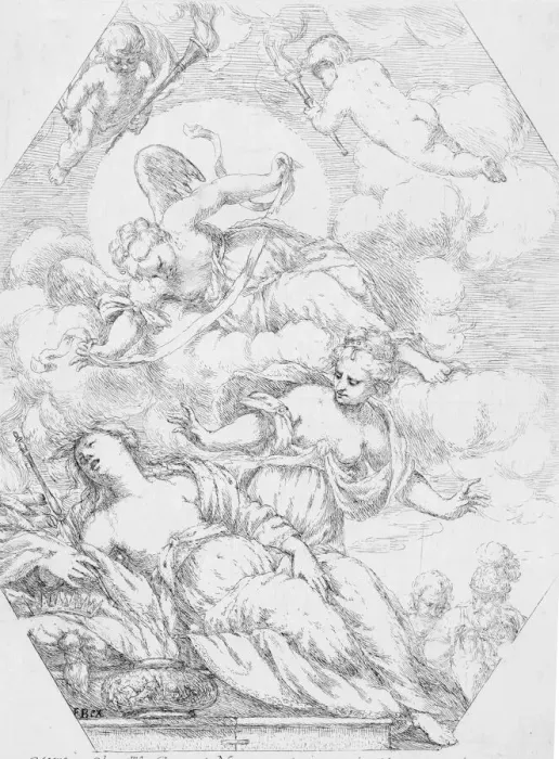 Framed Print : Dido on the Funeral Pyre, 1650-1700. Creator: Giuseppe Diamantini Framed Print : Dido on the Funeral Pyre, 1650-1700. Creator: Giuseppe Diamantini