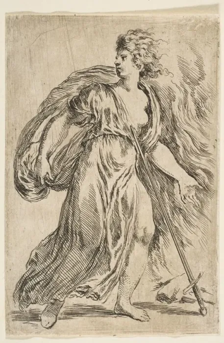 Framed Print : Dido Killing Herself, ca. 1660. Creator: Stefano della Bella Framed Print : Dido Killing Herself, ca. 1660. Creator: Stefano della Bella
