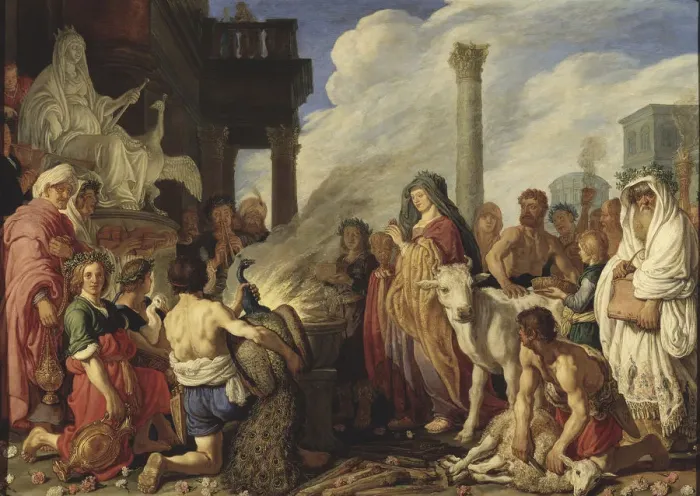 Framed Print : Didos sacrifice to Juno, 1630 Framed Print : Didos sacrifice to Juno, 1630