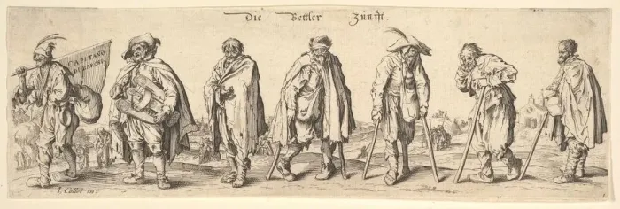 Framed Print : Die Bettler Zunfft (The Seven Beggars), 1630. Creator: Wenceslaus Hollar Framed Print : Die Bettler Zunfft (The Seven Beggars), 1630. Creator: Wenceslaus Hollar