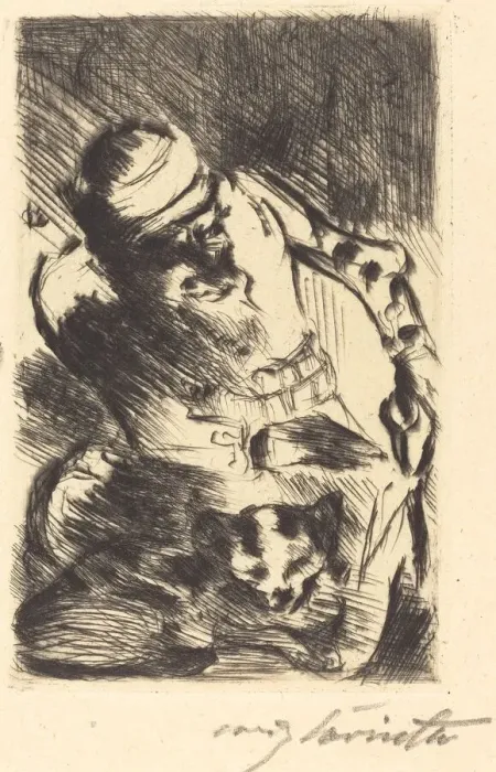 Framed Print : Die Katze des Propheten (The Cat of the Prophet), 1919. Creator: Lovis Corinth Framed Print : Die Katze des Propheten (The Cat of the Prophet), 1919. Creator: Lovis Corinth