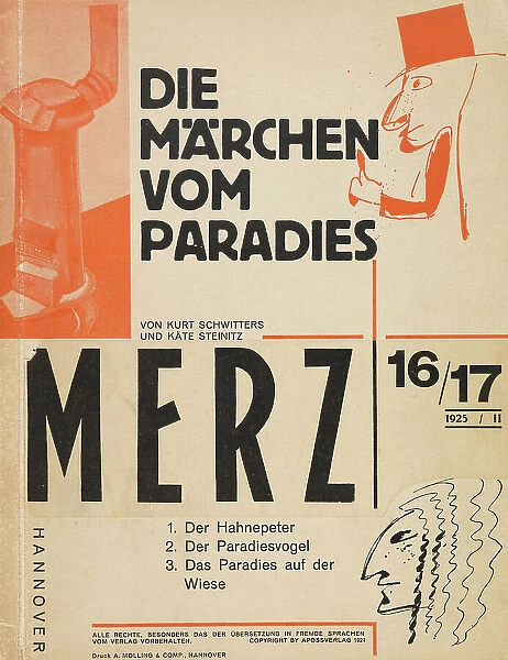 Die Märchen vom Paradies (The Fairy Tales of Paradise), 1924. Creator: Schwitters, Kurt (1887-1948)