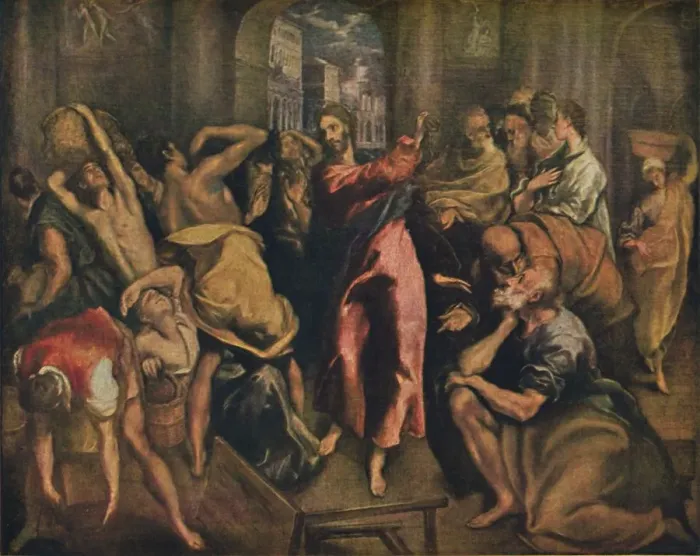 Framed Print : Die Tempelreinigung, (Christ Cleansing the Temple), c1570, (1938). Artist: El Greco Framed Print : Die Tempelreinigung, (Christ Cleansing the Temple), c1570, (1938). Artist: El Greco
