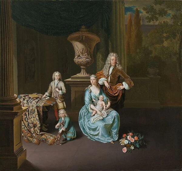 Diederik Baron van Leyden van Vlaardingen...with his Wife...and their Sons... 1728. Creator: Willem van Mieris
