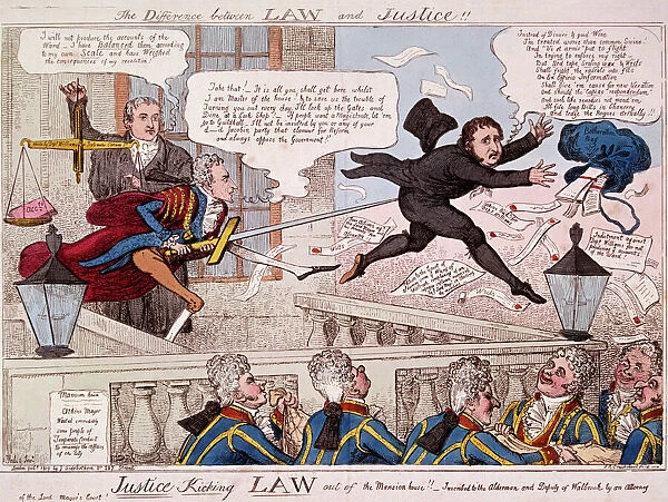 The difference between law and justice, 1809. Artist: Isaac Cruikshank