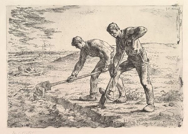 The Diggers, 1830-75. Creator: Jean Francois Millet