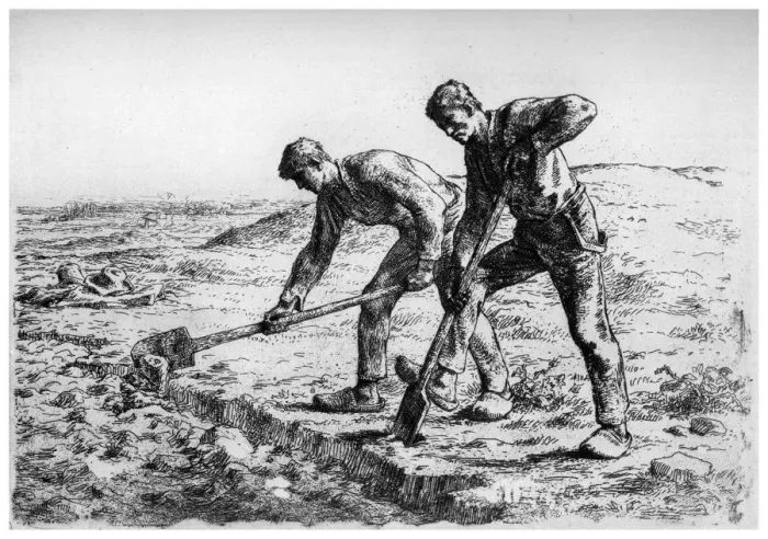 Framed Print : Diggers, c1835-1875 (1924). Artist: Jean Francois Millet Framed Print : Diggers, c1835-1875 (1924). Artist: Jean Francois Millet