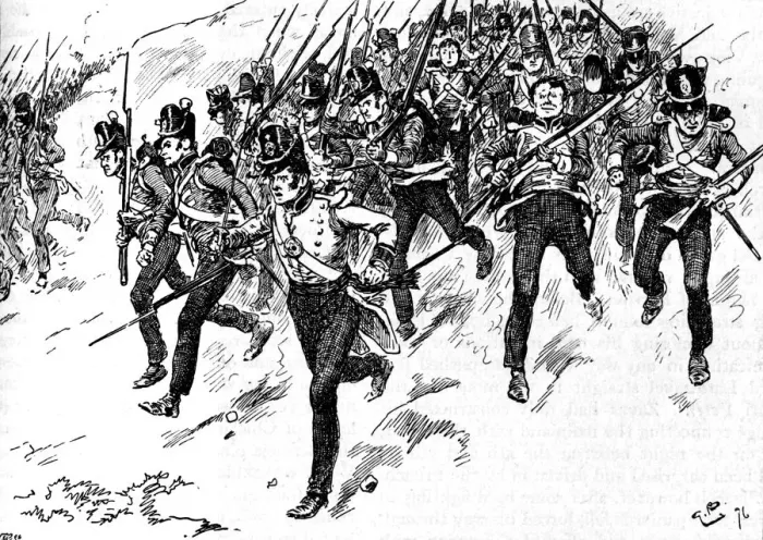 Framed Print : Dilkess Brigade of Guards Came Up, 1896, (1902). Artist: Gordon Frederick Browne Framed Print : Dilkess Brigade of Guards Came Up, 1896, (1902). Artist: Gordon Frederick Browne