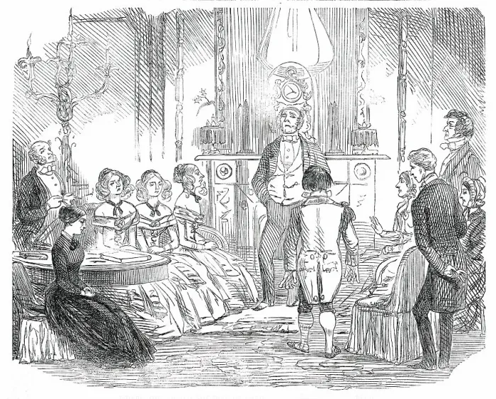 Framed Print : Where You Should Not Dine on Christmas Day - drawn by Leech, 1850. Creator: Unknown Framed Print : Where You Should Not Dine on Christmas Day - drawn by Leech, 1850. Creator: Unknown