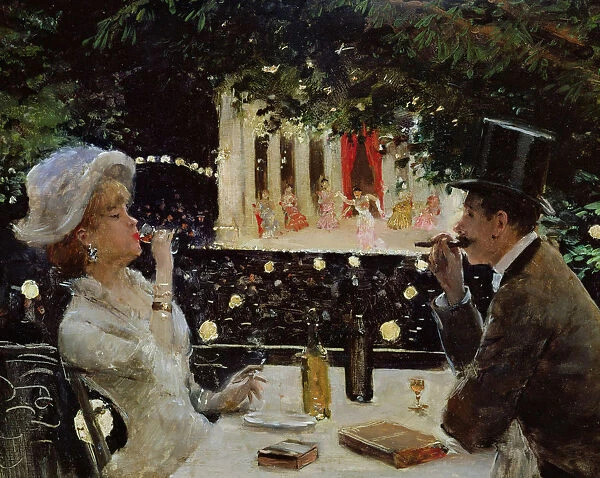 Diner aux Ambassadeurs, c. 1880. Creator: Beraud, Jean (1849-1936)