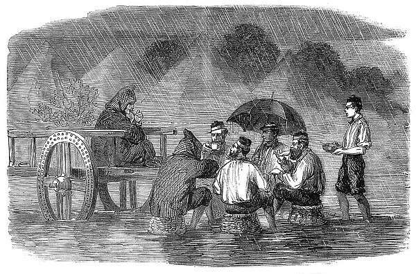 Dining under difficulties - from a sketch by our special artist in China, 1860. Creator: Unknown