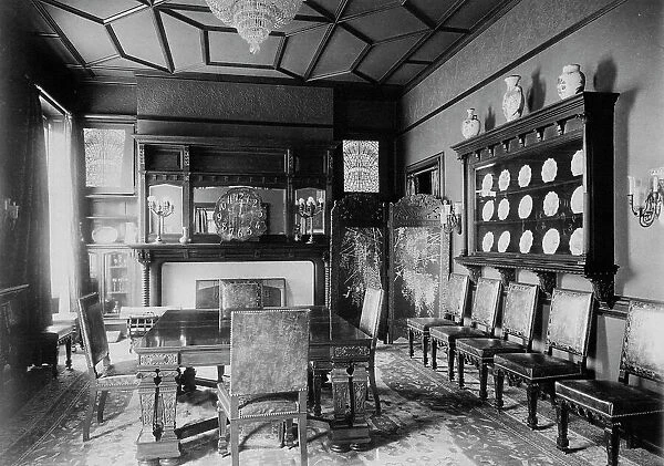 Dining hall in home of Senator Philander Knox, Washington, D.C. between 1890 and 1950. Creator: Frances Benjamin Johnston