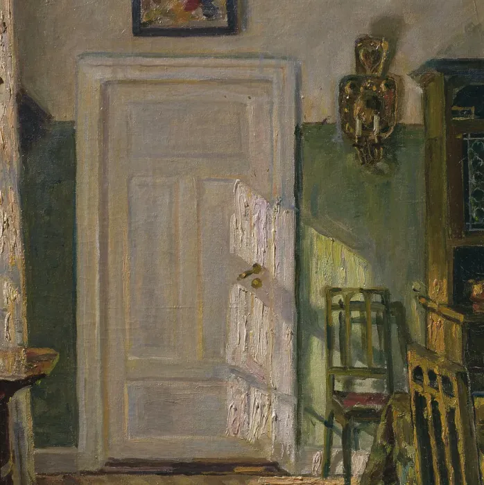 Framed Print : The Dining Room, 1919. Creator: Justus Lundegard Framed Print : The Dining Room, 1919. Creator: Justus Lundegard