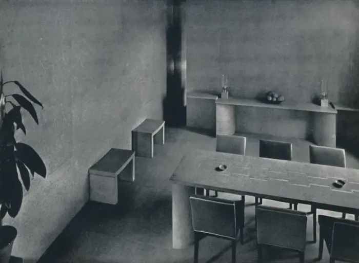 Framed Print : Dining room of the architect Oliver Hill, F. R. I. B. A. 1942