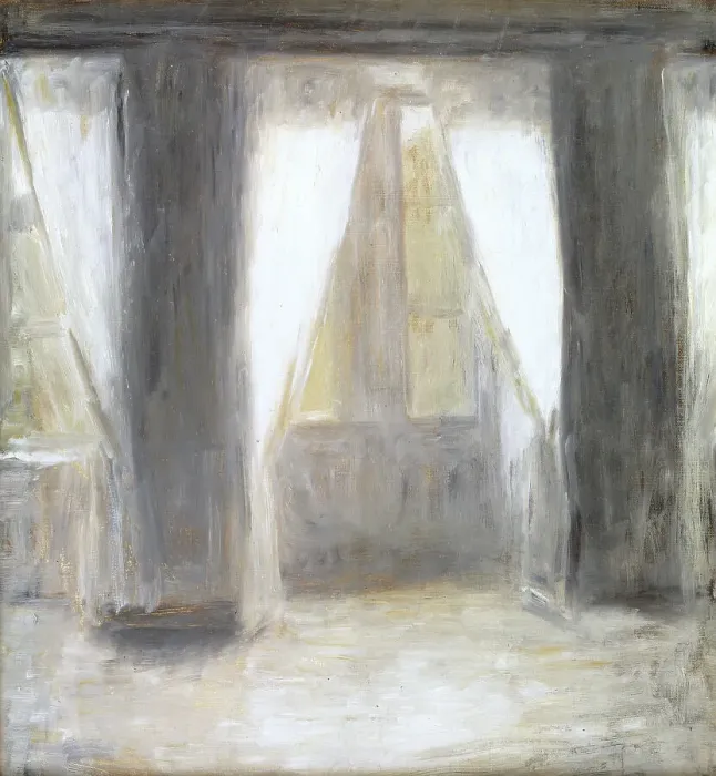 Framed Print : The Dining Room in the Artist's Home in Frederiksberg Allé, Copenhagen, 1887. Creator: Vilhelm Hammershøi Framed Print : The Dining Room in the Artist's Home in Frederiksberg Allé, Copenhagen, 1887. Creator: Vilhelm Hammershøi