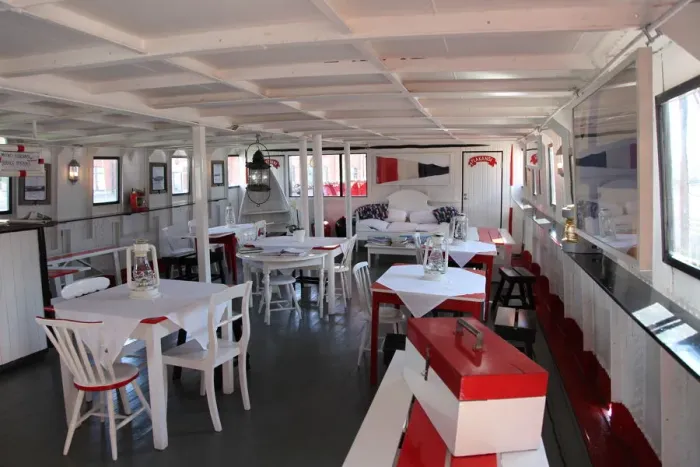 Framed Print : Dining room on board the lightship Relandersgrund, Helsinki, Finland, 2011. Artist: Sheldon Marshall Framed Print : Dining room on board the lightship Relandersgrund, Helsinki, Finland, 2011. Artist: Sheldon Marshall