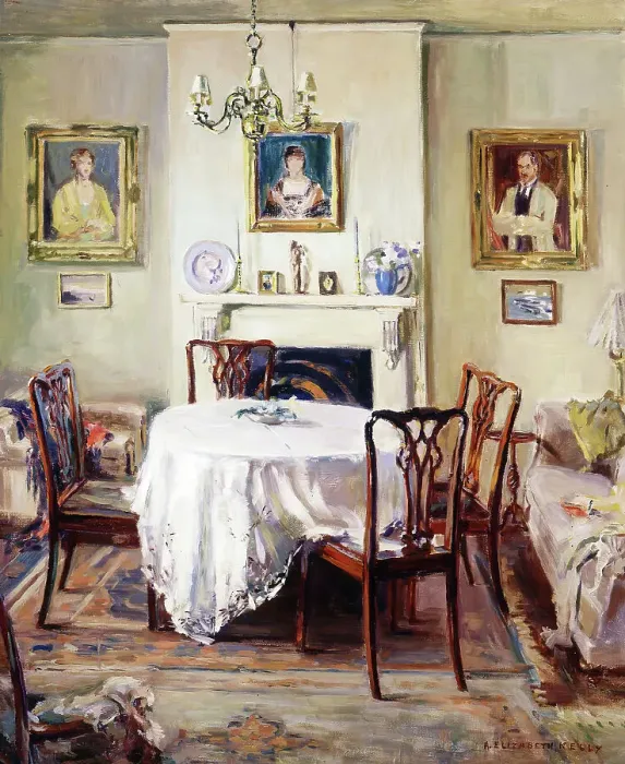 Framed Print : My dining room, c1936. Creator: Annie Elizabeth Kelly Framed Print : My dining room, c1936. Creator: Annie Elizabeth Kelly