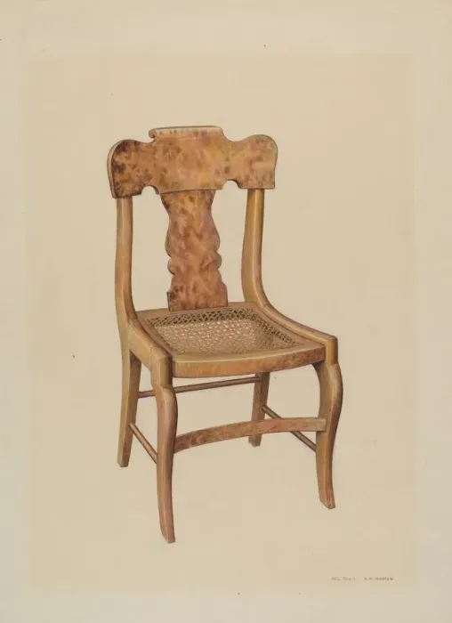 Framed Print : Dining Room Chair, c. 1939. Creator: Ralph Morton Framed Print : Dining Room Chair, c. 1939. Creator: Ralph Morton