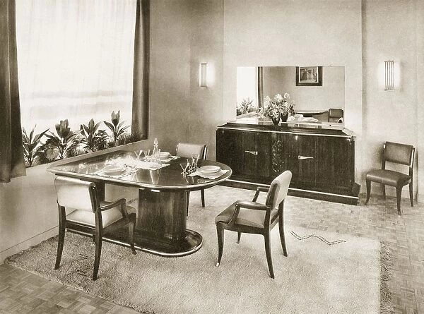 Dining Room from Ensembles Mobiliers, pub. 1937. Creator: French Photographer (20th century)
