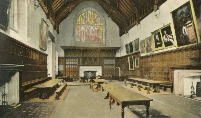 Framed Print : The Dining Room, Eton College, 1910. Creator: Unknown Framed Print : The Dining Room, Eton College, 1910. Creator: Unknown