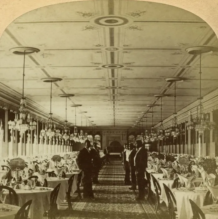 Framed Print : Dining room, Grand Union Hotel, Saratoga, New York, USA. Artist: BW Kilburn Framed Print : Dining room, Grand Union Hotel, Saratoga, New York, USA. Artist: BW Kilburn