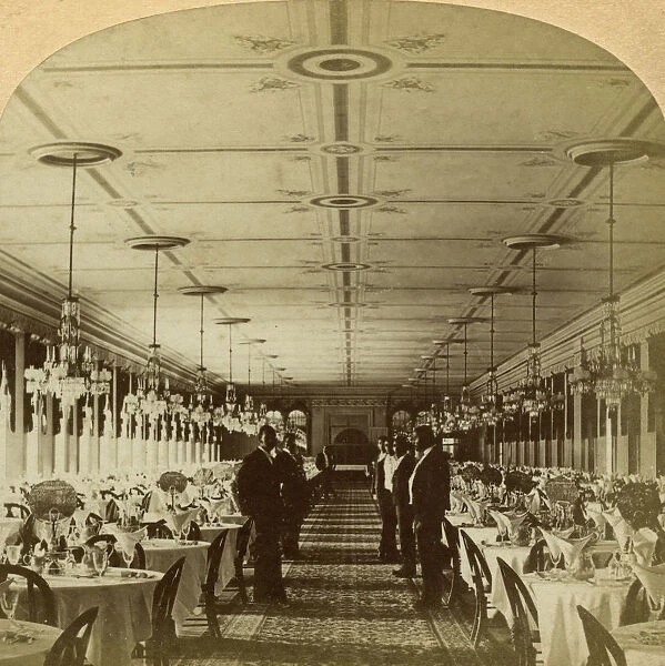 Dining room, Grand Union Hotel, Saratoga, New York, USA. Artist: BW Kilburn