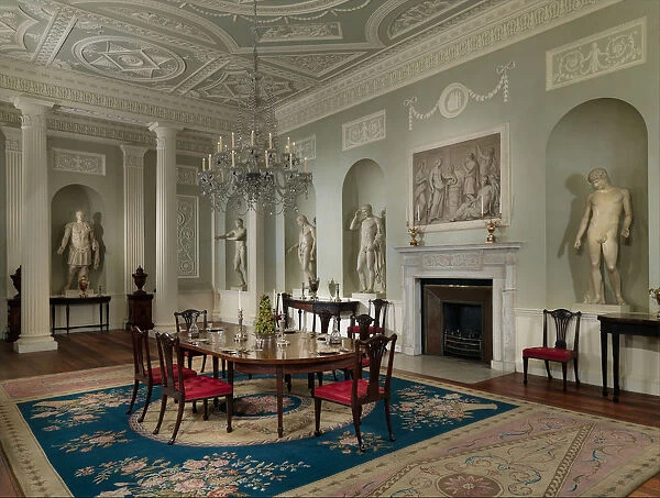 Dining room from Lansdowne House, London, 1767-1769. Artist: Adam, Robert (1728-1792)