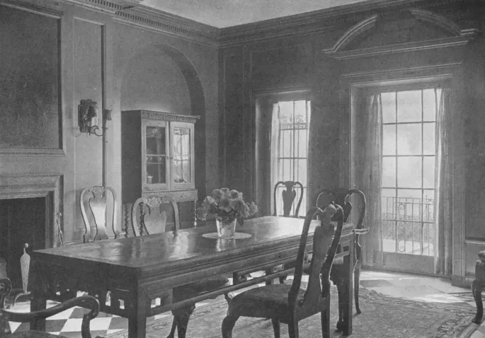 Framed Print : Dining room, looking towards the garden terrace, house of Mrs WK Vanderbilt, New York City, 1924 Framed Print : Dining room, looking towards the garden terrace, house of Mrs WK Vanderbilt, New York City, 1924