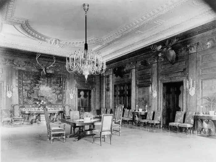 Framed Print : Dining(?) room in the White House, Washington, D.C. between 1889 and 1906. Creator: Frances Benjamin Johnston Framed Print : Dining(?) room in the White House, Washington, D.C. between 1889 and 1906. Creator: Frances Benjamin Johnston