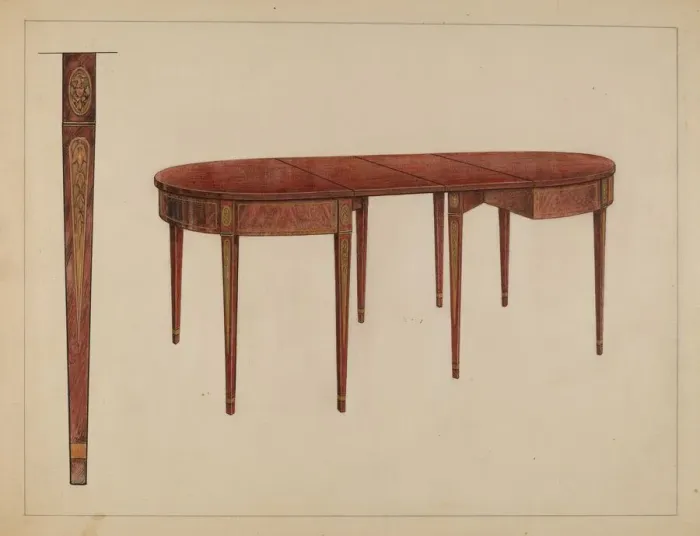 Framed Print : Dining Table, 1936. Creator: M. Rosenshield-von-Paulin Framed Print : Dining Table, 1936. Creator: M. Rosenshield-von-Paulin