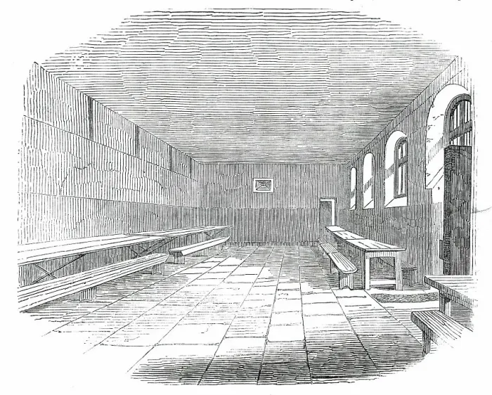 Framed Print : Dining Ward, Newgate Prison, 1850. Creator: Unknown Framed Print : Dining Ward, Newgate Prison, 1850. Creator: Unknown