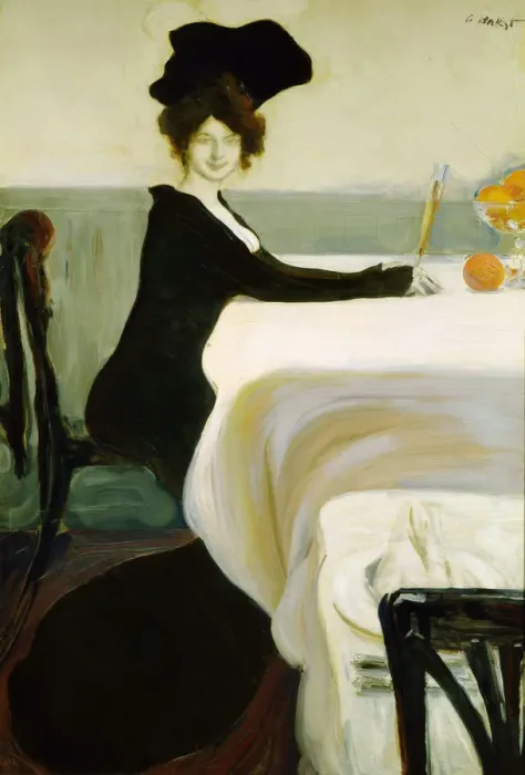 Framed Print : Dinner, 1902. Artist: Leon Bakst Framed Print : Dinner, 1902. Artist: Leon Bakst