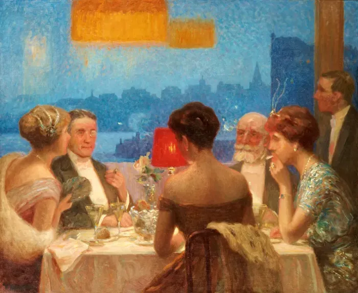 Framed Print : Dinner company Framed Print : Dinner company