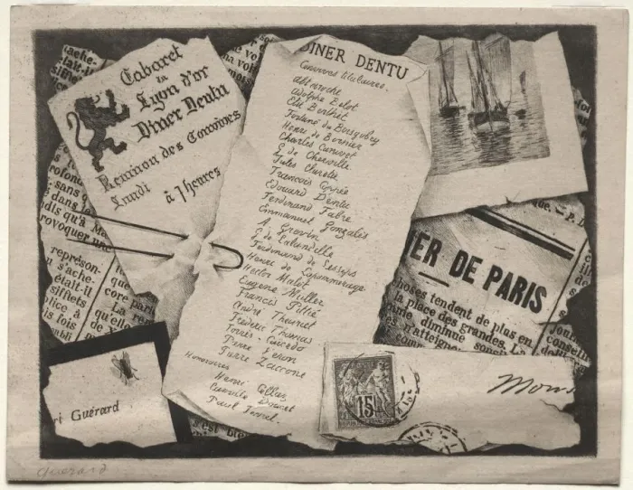Framed Print : Dinner Invitation, c. 1882. Creator: Henri Charles Guerard (French, 1846-1897) Framed Print : Dinner Invitation, c. 1882. Creator: Henri Charles Guerard (French, 1846-1897)