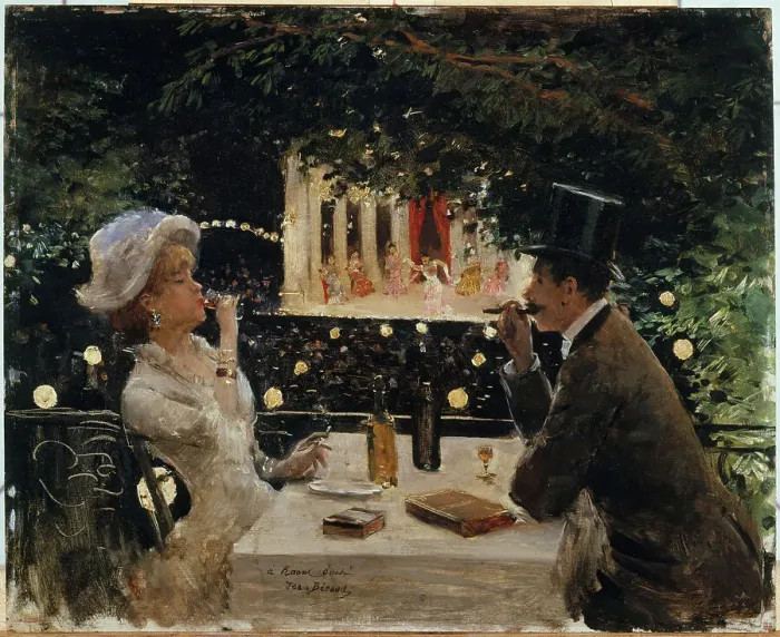 Framed Print : Dinner at Les Ambassadeurs, c1880. Creator: Jean Beraud Framed Print : Dinner at Les Ambassadeurs, c1880. Creator: Jean Beraud