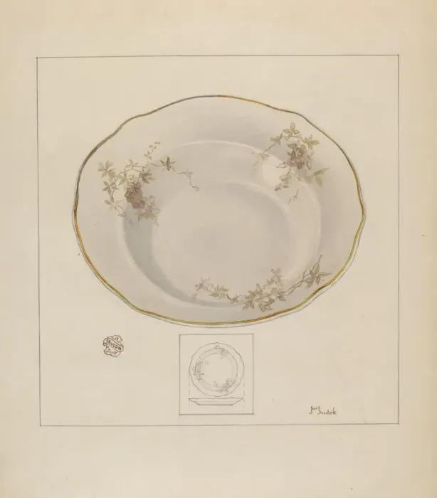 Framed Print : Dinner Platter, c. 1937. Creator: Joseph Sudek Framed Print : Dinner Platter, c. 1937. Creator: Joseph Sudek