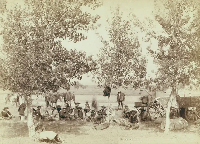 Framed Print : Dinner scene, between 1887 and 1892. Creator: John C. H. Grabill Framed Print : Dinner scene, between 1887 and 1892. Creator: John C. H. Grabill